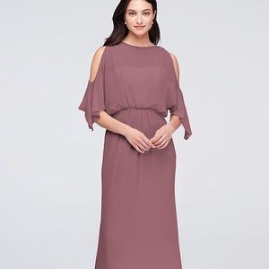 NWT David’s Bridal cold shoulder quartz dress